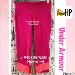 Under Armour Heat Gear Fly By Compression Cropped Legging Hot Pink Size SM / P